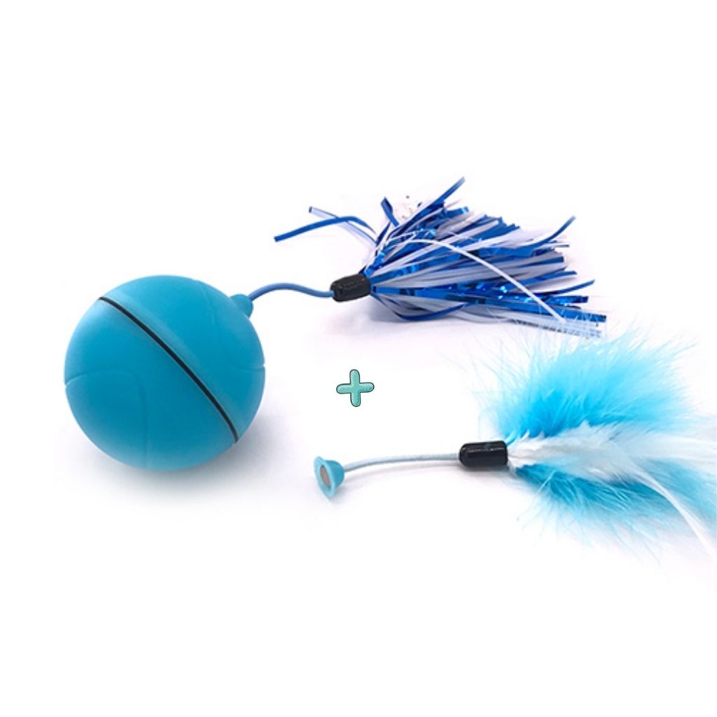 Magic Moving LED Feather Cat Ball