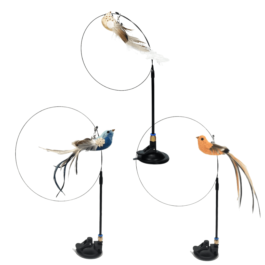 Interactive Bird Simulation Cat Toy Set Triple Bundle