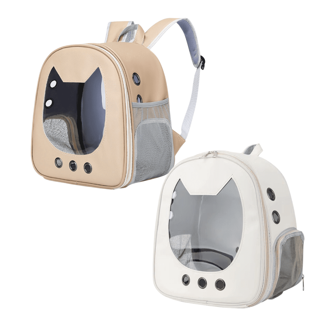 Portable Travel Cat Pet Carrier Backpack Double Bundle